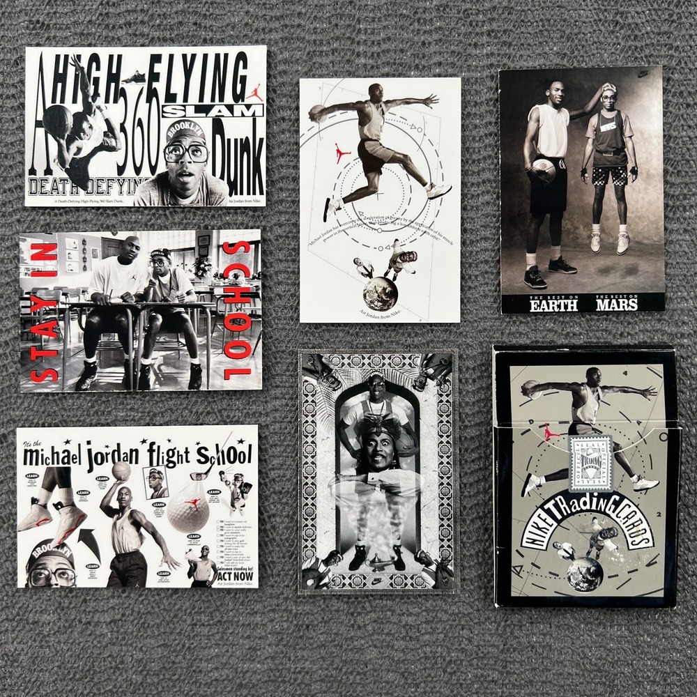 1991 Nike Trading cards (Michael Jordan, Spike Lee, Mars Blackmon) Original Box